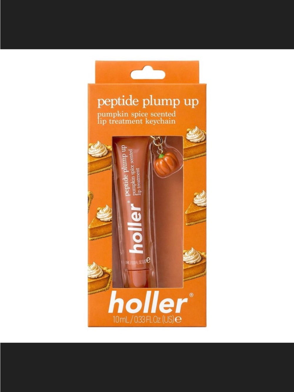 Holler Peptide Plump Up Pumpkin Spice Lip Treatment Keychain - Orange
